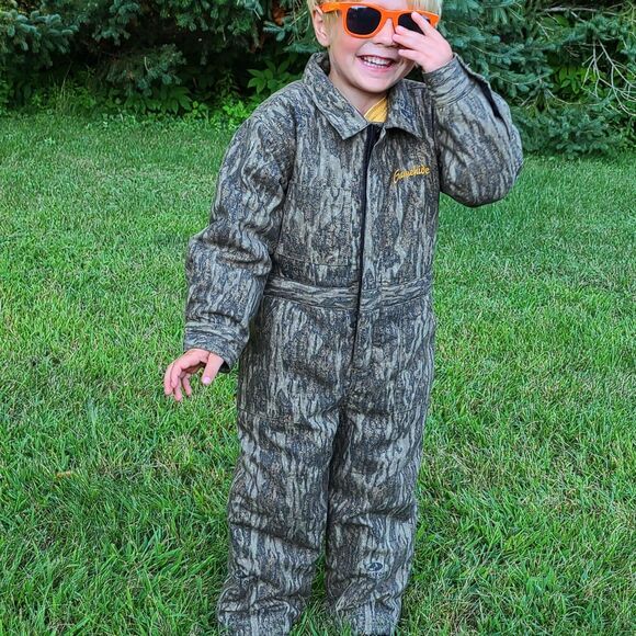 Gamehide Other - Boys Mossy Oak Gamehide Camo Insulated Coveralls One Piece Size 2T